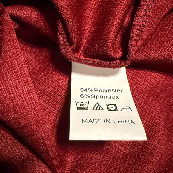 Women’s Elegant Lantern Long Sleeve Crewneck Tie Waist Dress - Picture 5 of 5